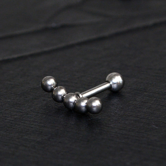 Titanium Implant Grade Curved Stud Earring - TitaniumFashion