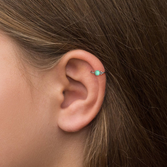 Surgical Steel Tragus Earring Hoop - TitaniumFashion