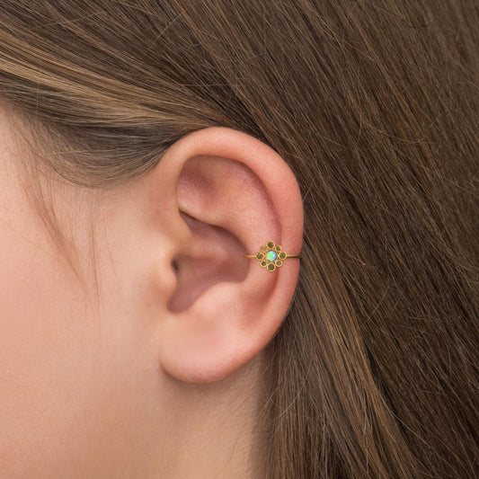 Opal Rook Earring Surgical Steel - TitaniumFashion