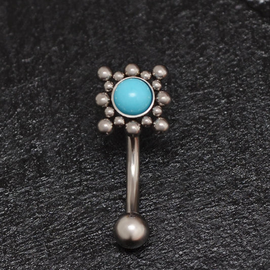 Turquoise Rook Earring Titanium - TitaniumFashion
