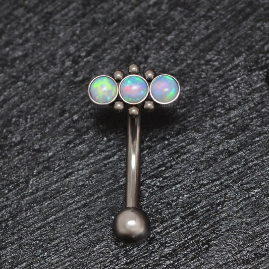 Titanium Rook Earring Opal - TitaniumFashion