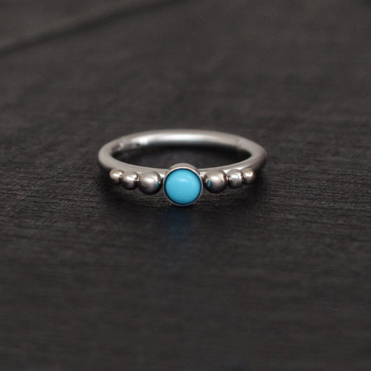 Turquoise Tragus Hoop Surgical Steel - TitaniumFashion