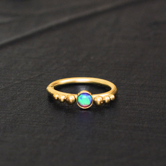 Opal Nose Jewelry Surgical Steel - TitaniumFashion