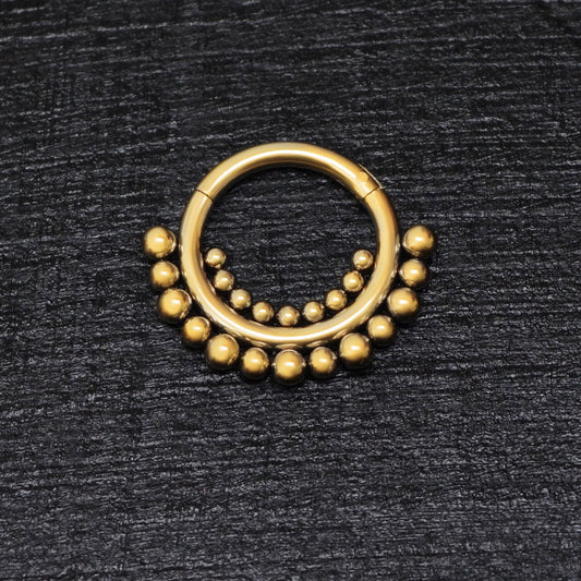 Surgical Steel Septum Ring Clicker Earring - TitaniumFashion