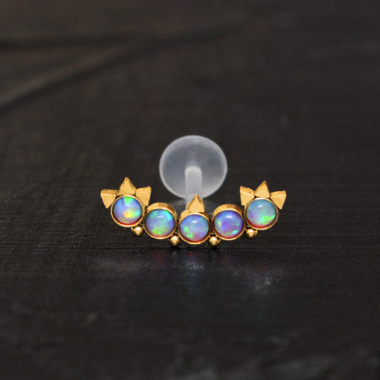 Cartilage Stud Earring Opal - TitaniumFashion
