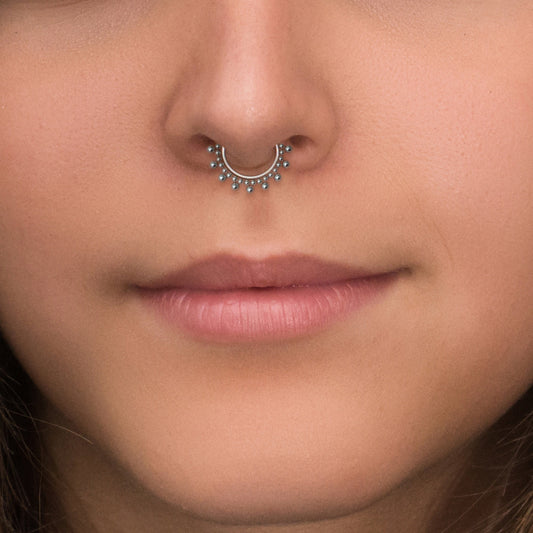 Titanium Septum Ring Clicker Earring - TitaniumFashion