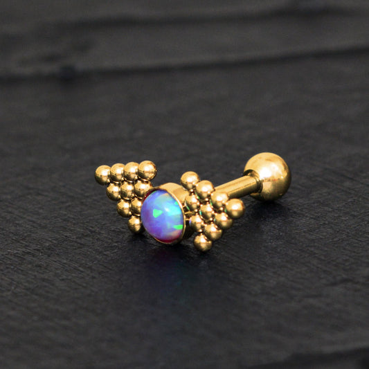 Cartilage Curved Bar Earring Surgical Steel - TitaniumFashion