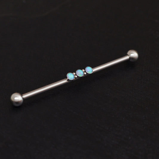 Opal Industrial Piercing 14g - TitaniumFashion
