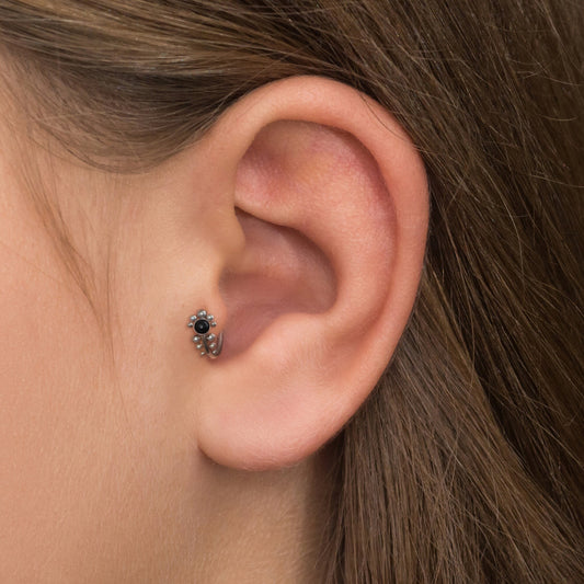 Cartilage Earring Hoop Surgical Steel - TitaniumFashion
