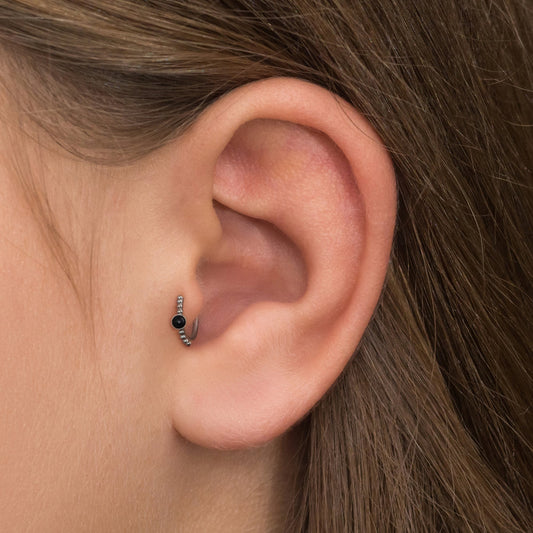 Surgical Steel Tragus Earring Hoop - TitaniumFashion