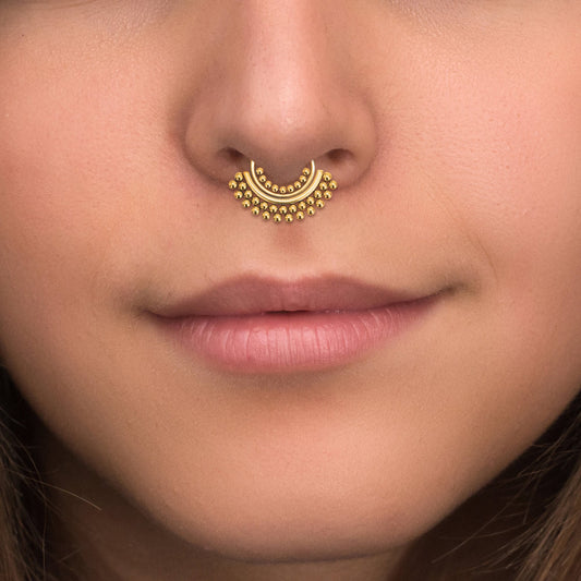 Surgical Steel Septum Ring - TitaniumFashion