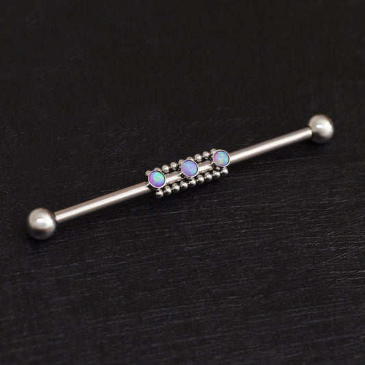 Opal Industrial Piercing 14g - TitaniumFashion