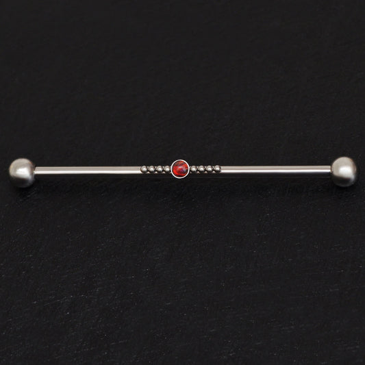 Surgical Steel Industrial Barbell 14g - TitaniumFashion