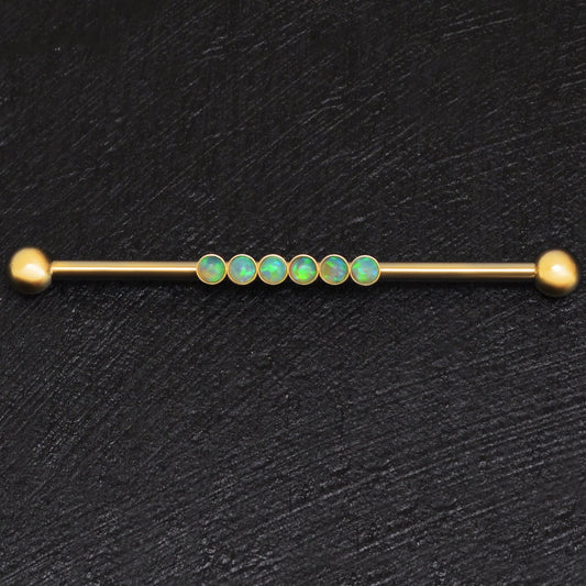 Opal Industrial Piercing Jewelry Surgical Steel - TitaniumFashion