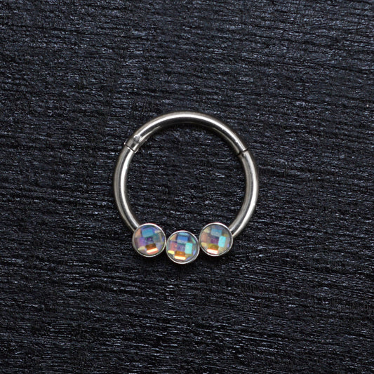 CZ Septum Ring Titanium Implant Grade - TitaniumFashion