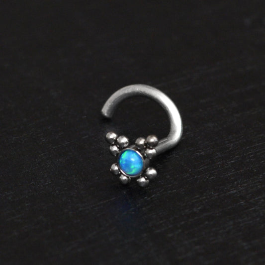 Opal Nose Stud Screw - TitaniumFashion