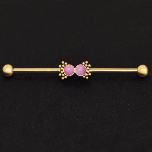 Opal Industrial Piercing 14g - TitaniumFashion