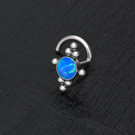 Opal Nose Bone Stud Surgical Steel - TitaniumFashion