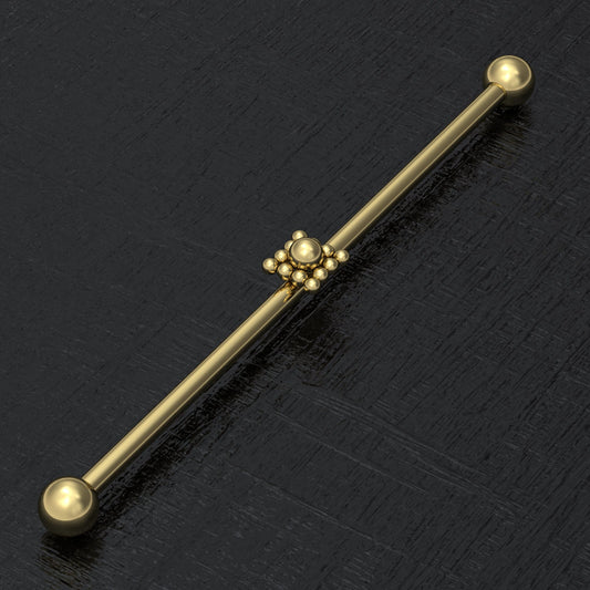 Surgical Steel Industrial Barbell 14g - TitaniumFashion