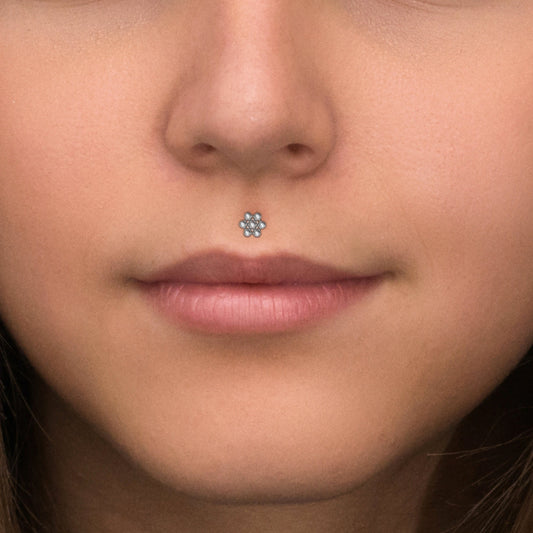 Medusa Lip Ring Bioflex - TitaniumFashion