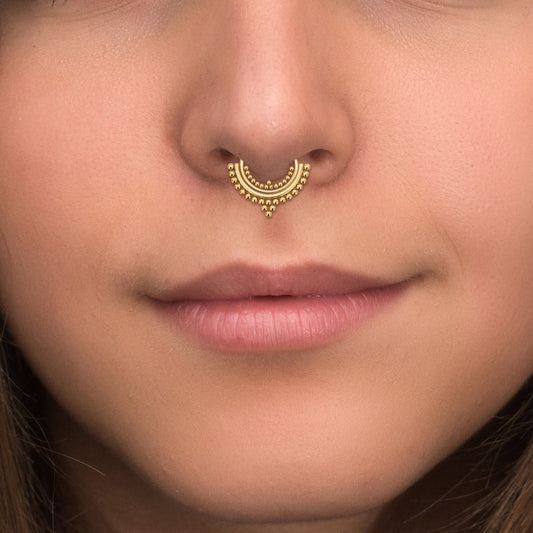 Surgical Steel Septum Ring Clicker Earring - TitaniumFashion