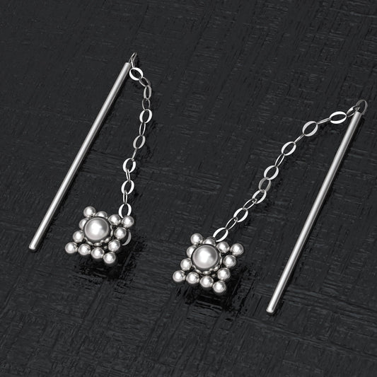 Ear Threader Earrings - TitaniumFashion