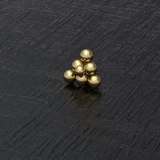 Internally Threaded Dermal Top Surgical Steel - TitaniumFashion