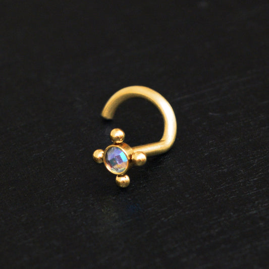 Surgical Steel Nose Stud Screw - TitaniumFashion