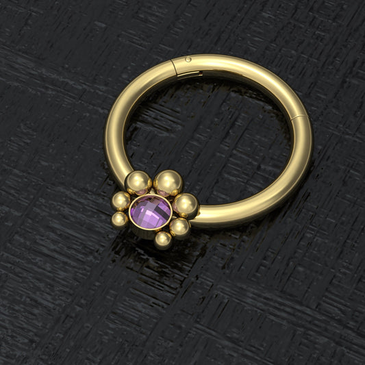 Surgical Steel Septum Ring - TitaniumFashion