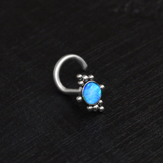 Surgical Steel Nose Stud Screw - TitaniumFashion