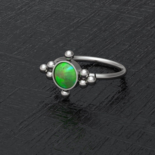 Opal Nose Jewelry Titanium - TitaniumFashion