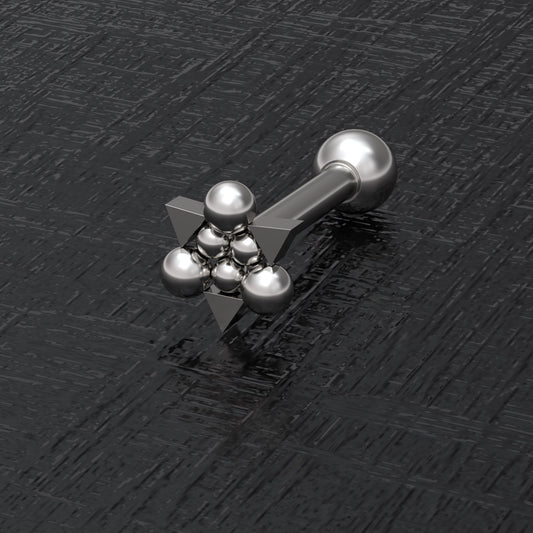 Surgical Steel Cartilage Piercing - TitaniumFashion