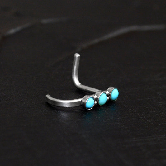 Nose Hoop With Stud Surgical Steel - TitaniumFashion
