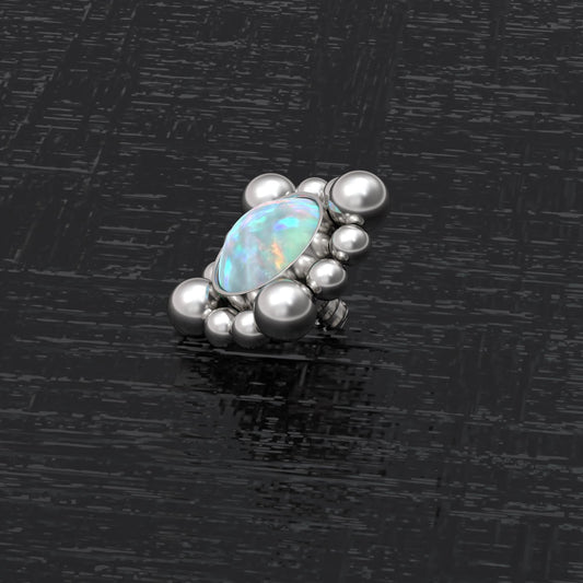 Opal Dermal Jewelry Surgical Steel - TitaniumFashion
