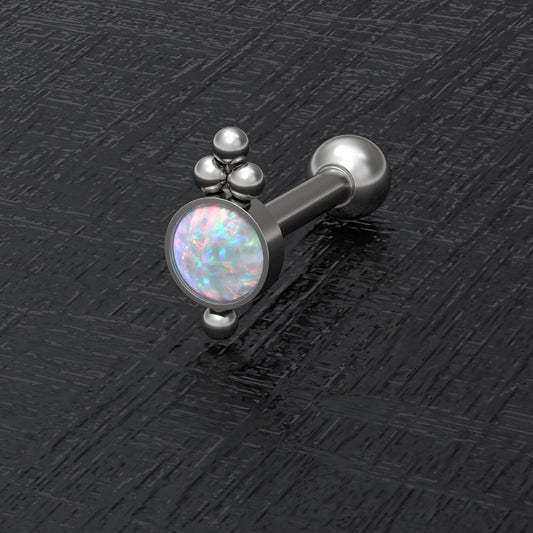 Titanium Cartilage Earring Stud Opal - TitaniumFashion