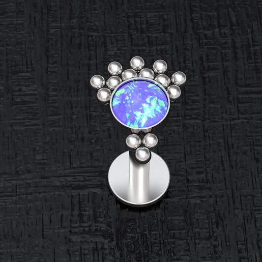 Opal Tragus Earring Surgical Steel - TitaniumFashion