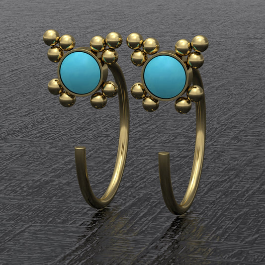 Open Hoop Earrings Surgical Steel - TitaniumFashion