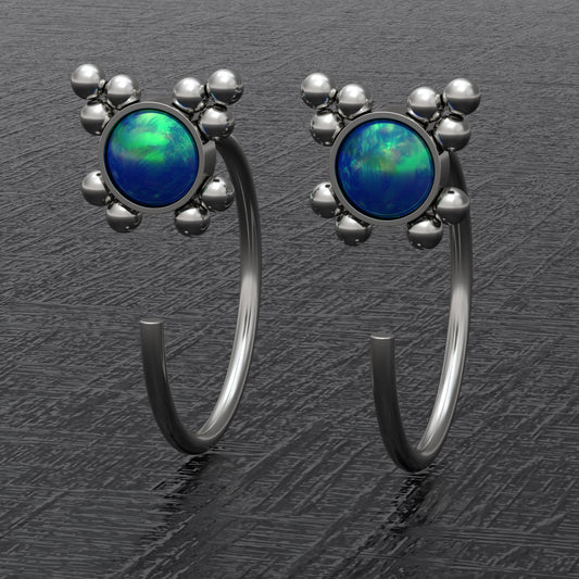 Small Hoop Earrings Titanium - TitaniumFashion