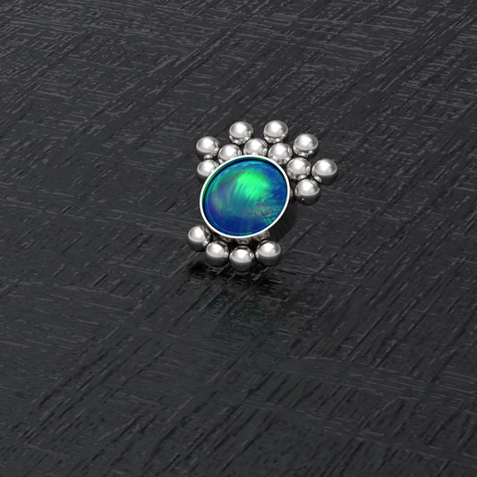 Opal Dermal Jewelry Surgical Steel - TitaniumFashion