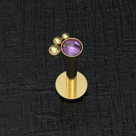 Flat Back Cartilage Earring Stud Surgical Steel - TitaniumFashion