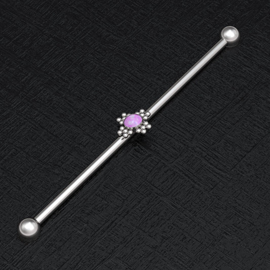 Opal Industrial Piercing Jewelry Surgical Steel - TitaniumFashion