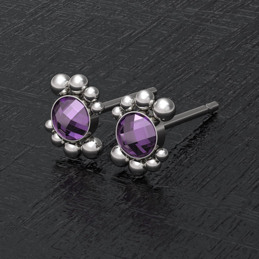 Tiny Earring Studs Surgical Steel - TitaniumFashion