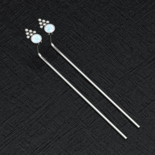 Opal Drop Earrings Titanium - TitaniumFashion