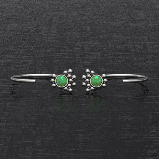 Titanium Small Hoop Earrings Opal - TitaniumFashion