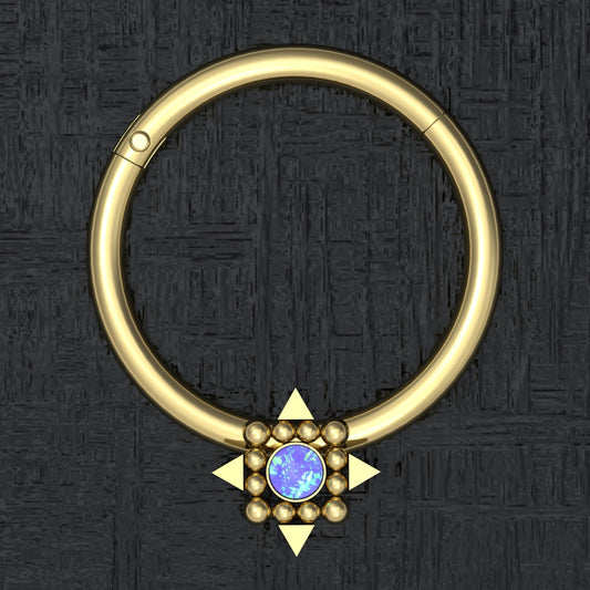 Opal Nipple Clicker Surgical Steel - TitaniumFashion