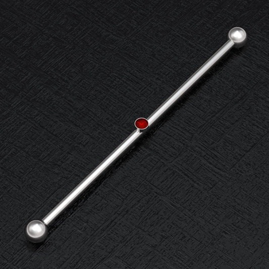 Surgical Steel Industrial Barbell 14g - TitaniumFashion