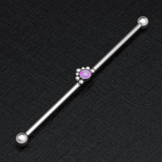 Surgical Steel Industrial Barbell 14g - TitaniumFashion