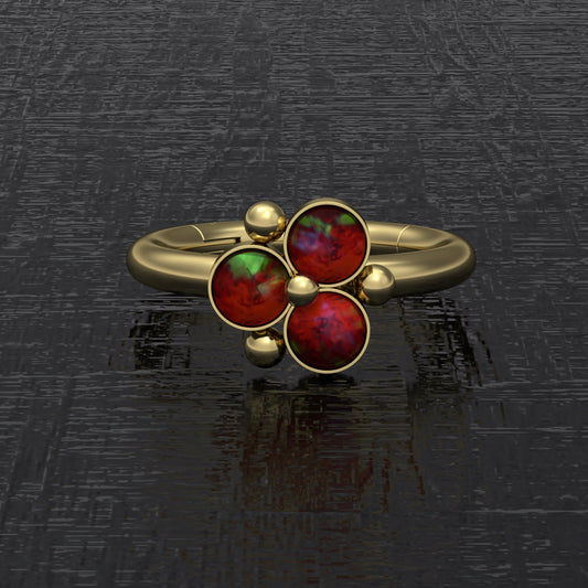 Opal Tragus Hoop Surgical Steel - TitaniumFashion