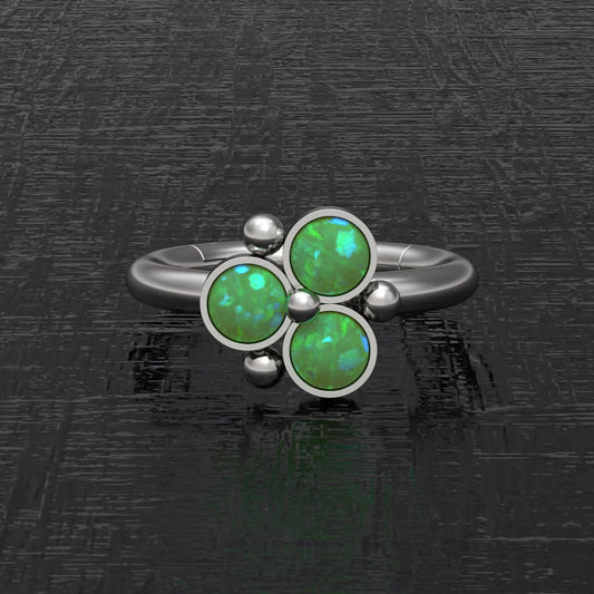 Opal Tragus Jewelry - TitaniumFashion