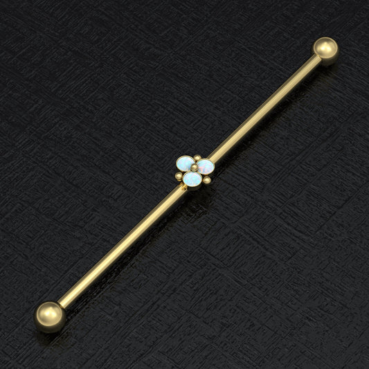 Opal Industrial Piercing Jewelry Surgical Steel - TitaniumFashion